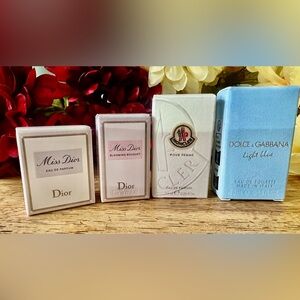 Dior, Dolche & Gabana and Moncler Perfume Set